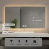 Espelho de Banheiro Inteligente Sensível ao Toque Estilo Nórdico com Luz LED Anti-Embaçante Montado na Parede Espelho de Maquiagem