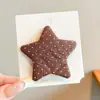 Pinzas para el pelo de estilo coreano retro Otoño Invierno para Niños, Pinzas de Tela con Diseño de Oso, Conejo o Flor para Flecos Laterales de Niña