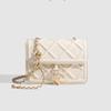 Bolsa Quadrada Pequena com Corrente Padrão Diamante Verão 2026 Versátil Bolsa de Ombro Moda Transversal Estilo Coreano Simples Bolsa Xadrez