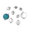 Accesorios de joyería de acero inoxidable para bricolaje, base Time Gem, soporte de disco de 6-25 mm, soporte de joyería para pulsera de anillo doble, venta al por mayor
