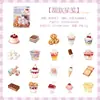 Serie Diaria de Dibujo Suave Estilo Retro Mascota Impermeable Comida y Juguete Paquete de Pegatinas Material para Diario Transfronterizo Paquete de Pegatinas