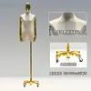 Loja de Roupas Estilo Coreano Manequim para Exposição de Roupas Manequim Feminino de Camurça Meio Corpo Suporte para Manequim Suporte de Exposição de Corpo Humano Completo