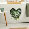 Fun-M599 Personalizado Rasgado Planta Verde Folha de Tartaruga Banheiro Vaso Sanitário Embelezamento Decoração Adesivo de Parede Autoadesivo