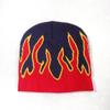 Gorro de punto con llamas y explosiones transfronterizas para hombre, estilo hip-hop urbano europeo y americano, cálido, de jacquard, para otoño e invierno, para exteriores.