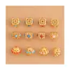 Accesorios Chapados en Oro con Cuentas, Accesorios Antiguos de Oro Nepalíes para Bricolaje, Cuentas Espaciadoras Culturales y de Ocio, Accesorios para Pulseras y Cuerdas, Cuentas Espaciadoras, Cuentas Sueltas