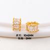Oro de 18k Rueda de Zirconia Micro Perlas Piezas Brazalete Cintura Pequeña Separador Cuentas Cubo Agujero Grande Accesorios de Cuentas Hechos a Mano para DIY