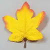 Folha de bordo de peça única folha de árvore falsa cor de outono amarelo vermelho galho de árvore falsa folha de árvore falsa cerimônia de casamento cobertura de piso de casamento folhas mortas folhas caídas