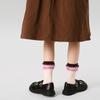 ZYZ meias infantis atacado outono reverso tecelagem borla maré vento fresco meninas meias correspondência de cores ins meias tubo das crianças