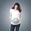 Nueva colección 2025 de ropa premamá: camisetas informales de embarazo, cuello redondo, corte ajustado, estilo sencillo y moderno para mujer.