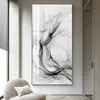 Geometría Moderna Blanco y Negro Línea Pintura Decorativa para Dormitorio Abstracta Minimalista Sala de Estar Comedor Pintura Colgante Porche Lejos frente a la puerta