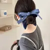 Pañuelo Cuadrado Estilo Francés Pastoral Lazo para el Cabello Cola de Caballo Atmósfera de Alta Gama Cuerda para el Cabello Banda Elástica Scrunchie Mori Girl Accesorio para el Cabello