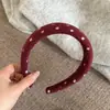 Diadema de Tela Retro Estilo Coreano de Lunares y Cuadros con Ala Ancha, Moderna y Versátil, Accesorio para el Cabello de Esponja de Alta Calidad