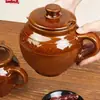 Salero tradicional de cerámica de arcilla con tapa, diseño a prueba de humedad con tapa abatible, resistente a altas temperaturas