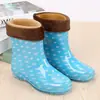 Botas de chuva botas de chuva sapatos de borracha sapatos impermeáveis galochas femininas adultas moda cano alto cano médio cozinha trabalho antiderrapante verão
