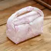 Bolsa de Armazenamento Rosa Borboleta Ouro Brocado Fabricada na Fábrica, Bolsa de Tecido para Bule de Chá, Bolsa Portátil para Conjunto de Chá, Bolsa de Mão para Viagem