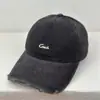 Gorra de Béisbol Estilo Coreano Lavada Desgastada Ala Suave Bordada para Mujeres Ala Ancha Circunferencia de Cabeza Grande Gorra Plana Simple Versátil a la Moda para Hombres