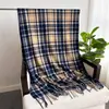 Moda Britânica Cashmere Xadrez Quente Xale Cachecol Unissex Outono e Inverno Moda All-match Tassel Cachecol