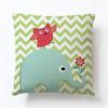 Funda de almohada de lino con animal de dibujos animados lindo elefante suministro de fabricantes de plataforma transfronteriza funda de cojín para coche sofá