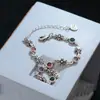 Pulseira Cruz Colorida de Zircônia de Alto Padrão para Mulheres, Luxo Acessível de Nicho, Estilo Frio Exquisito, Elegante Retrô, Acessórios Modernos