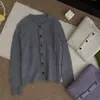 Cárdigan de punto trenzado morado y verde estilo retro coreano, suéter abrigo versátil de cuello redondo