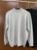 Suéter de Punto para Hombre de Comercio Exterior Otoño e Invierno Cuello Medio Alto Color Sólido Estilo Básico Simple Manga Larga Jersey Capa Base para Hombre