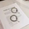 Pulsera de Hilo Plateado Original Natural Vintage Gris Lunar de la Luna con Borla de Lirio del Valle de Personalidad Fresca y Única