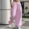 Pantalones Casuales Holgados de Pierna Ancha Estilo Europeo y Americano Transfronterizos para Mujer con Cordón Elástico en la Cintura y Pantalones Fluidos, Pantalones Deportivos Modernos y Versátiles