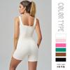 Mono Ajustado de una Pieza de Alta Elasticidad Europeo y Americano, Traje de Yoga de Belleza Aérea para Espalda, Mono de Yoga de una Pieza Sin Costuras para Mujer
