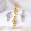 Fecho para Colar de Pérolas Zircônia Esmagada Verde Fecho Vintage Acabamento Feito à Mão Conector Fecho Corrente de Suéter Acessórios DIY
