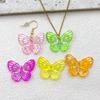 Venta al por mayor transfronteriza Barroco Lindo Mariposa Accesorios Crema Pegamento Accesorios Joyería de Resina DIY Collar Pulsera Colgante
