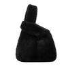 Bolso de felpa de otoño e invierno para mujer, nuevo bolso de mano sencillo de moda 2022, bolso peludo portátil con textura para niña