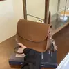 2026 Nova Moda Tendência Retrô Simples Cor Sólida Estilo Coreano Texturizada Moda Transversal Ombro Pequena Quadrada Bolsa Feminina