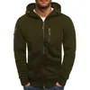 Jaqueta Esportiva Fitness Masculina Outono/Inverno Nova de Tamanho Grande Transfronteiriça Suéter Cardigan Casual com Zíper no Braço Jaqueta com Capuz