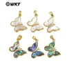 Wt-Jp381 Mariposa Exquisita y Vibrante Patrón de Concha Natural Accesorios Hechos a Mano Pendientes Collar Pulsera Accesorios
