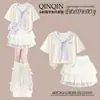 Conjunto de Roupa de Verão para Meninas: Conjunto de Duas Peças com Camiseta de Manga Curta e Saia Plissada para Verão, Adequado para Alunos do Ensino Fundamental, Saia Bolo