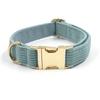 MIHA nova moda on-line menta verde veludo fivela de ouro coleira de animal de estimação coleira de cachorro uma geração de letras transfronteiriças