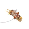 Pinza de dos dientes con lazo de orquídea para la parte trasera de la cabeza, horquilla para el cabello con temperamento, pinza grande de pico de pato, pinza de cola de milano, tocado transfronterizo