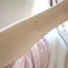Pulsera de disco pequeño de plata de ley S925 incrustada con diamantes para mujer, estilo japonés, versátil, exquisita, nicho, alta calidad, joyería fina
