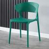 Silla de plástico, silla de comedor, mesa y silla de comedor para el hogar, informal, sencilla, moderna, apilable, creativa, con respaldo.