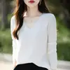Venta al por mayor transfronteriza de prendas de punto nuevas de color liso con cuello en V y patrón de diamantes, corte ajustado, manga larga, finas, para usar como capa base, primavera y otoño, tallas grandes para mujer