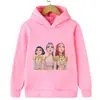Sudadera con capucha impresa transfronteriza de Anime Hunting Witches para niños y niñas con forro polar para abrigarse