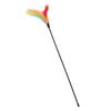 Fábrica direta vara de plástico pena colorida vara de gato engraçado com Bell gato resistente a arranhões mordida gato engraçado Rod gato brinquedo