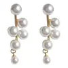 Brincos Elegantes de Cacho de Uva com Pérolas em Estilo Francês, Doces e Fashion, com um Toque de Luxo, Design Único, Brincos Versáteis