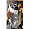 Sudadera Pesada con Cremallera, Cuello Alto, Chaqueta Desestructurada de Nicho, Sudadera con Capucha Estructurada de Corte Limpio para Hombre, Estilo Americano Media
