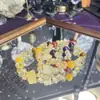 Frijoles de Azúcar de la Suerte Torre de Cristal Amarillo Natural Pulsera de Amatista Uruguaya Ágata Roja Ojo de Tigre Amarillo Estilo Exquisito Versátil