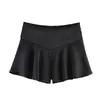Atacado de Fabricantes de Roupas Femininas Transfronteiriças 2026 Aliexpress Mais Vendidos Shorts de Cetim de Seda com Bainha Larga