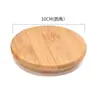 En stock venta al por mayor tapa de bambú esquina redondeada ángulo recto tapa de sellado frasco de vidrio redondo tapa de bambú a prueba de humedad a prueba de polvo