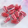 Pulsera Linda de Cuentas de Cerámica Galvanizada con Forma de Pez Agujero Recto Doble Cara Material para Manualidades Cuentas Sueltas de Pez Pequeño Accesorios para Cadena de Teléfono Móvil Cuentas de Porcelana