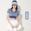Ropa de Yoga para Mujer con Almohadillas en el Pecho, Manga Corta, Ajustada, Adelgazante, Ropa para Deporte y Fitness, Pilates, Tops para Mujer, Corte Ajustado