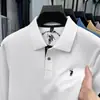 Camisa Polo de Manga Larga con Patrón Hexagonal Paul 100% Algodón Puro para Hombre, Nueva Colección Otoño 2026, Camiseta Casual para Hombre con Cuello de Solapa